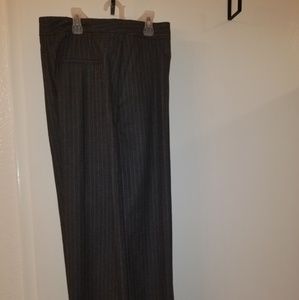 Zara collection cropped gray pinstripe trousers